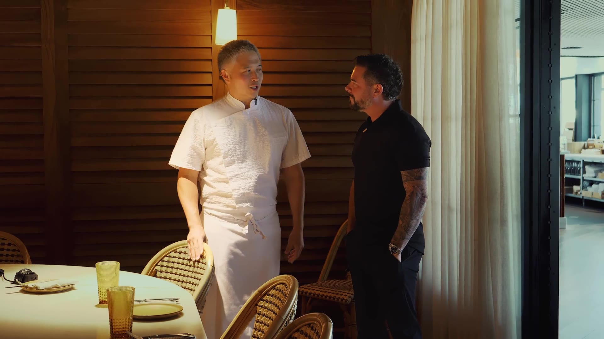 Buck Wise and Chef Jason Hua at théa