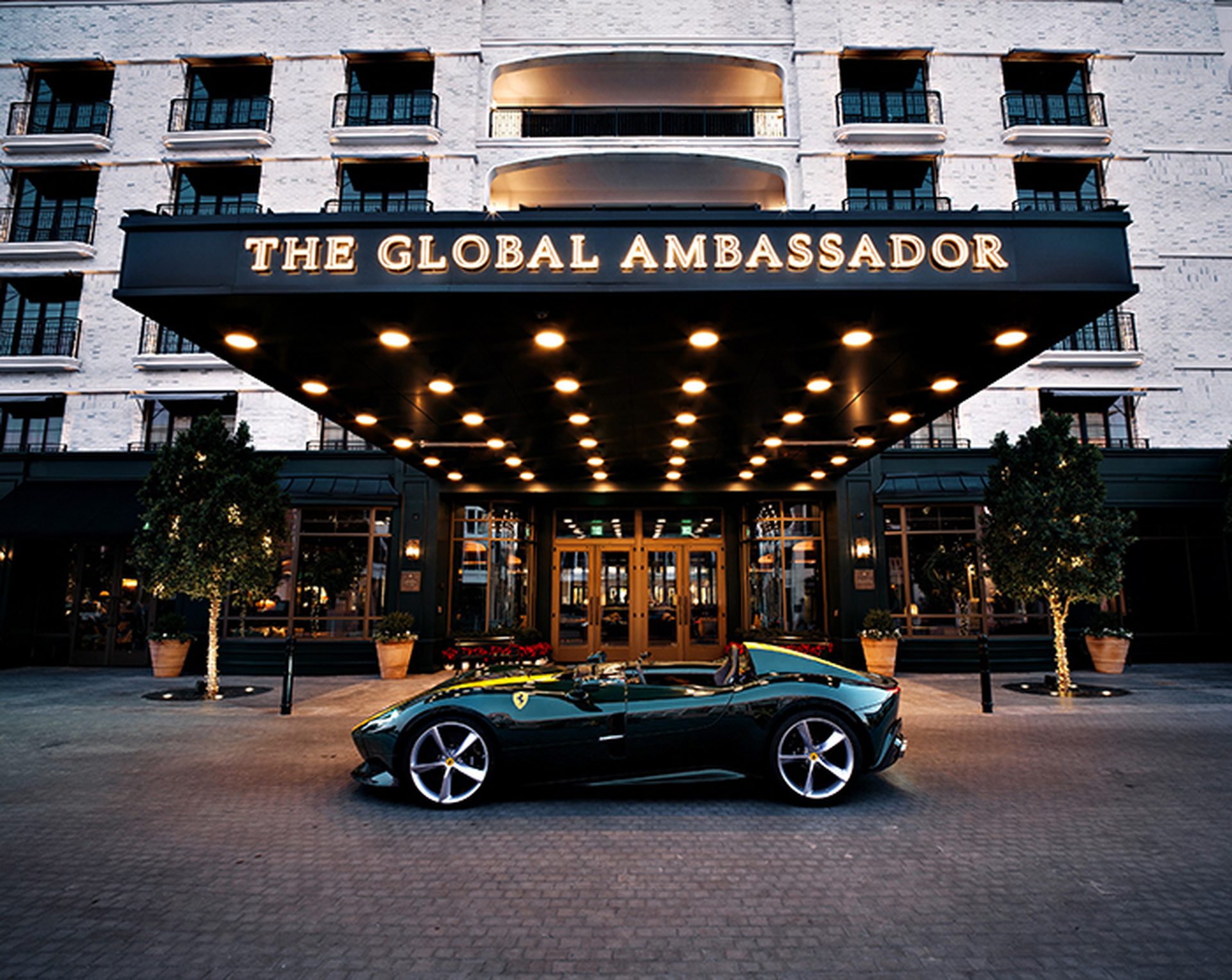 The Global Ambassador at dusk